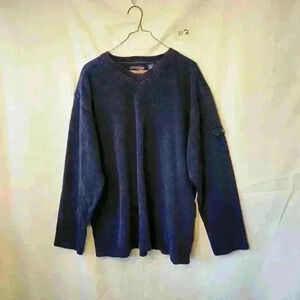 Vintage Roundtree and yorke mens long sleeve pull over size XL color blue